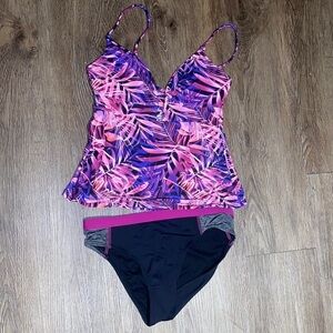 Athletic works Summer Floral bikini  set New